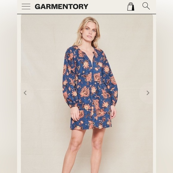 A.L.C. Myra Mini Dress in Blue/Pink Paisley Floral Size 4 - Picture 2 of 14